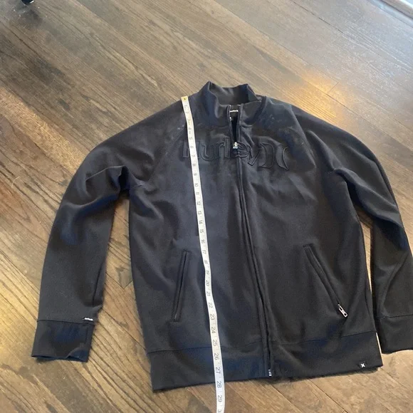 Hurley Jacket Lightweight Medium M Black EUC Zip Up - Picture 2 of 6
